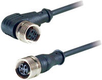 Adsens M12 Female Connector, 3, 4 and 5 pins