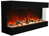 40-TRU-VIEW-XL DEEP 3 Sided Electric Fireplace