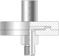 S-CompCh Threaded Chemical Seals With Large Diaphragm 