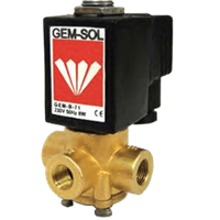 Gem-Sol Direct Operated Universal 1/8", 1/4" 3/2-Way Solenoid Valve