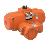 Bettis Q-Series Valve Operating System (VOS) with Pneumatic Rack and Pinion Actuator