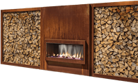 Flare Vent Free Front Facing Outdoor Fireplace