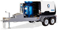 EcoQuip 2 EQ200t Elite Towable Blasting trailer with 200 CFM @ 125 psi Compressor