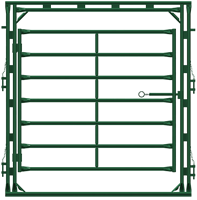 8' High Heavy Duty Frame with 84" High Sheeted Gate