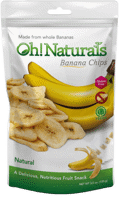 Natural Banana Chips (12 Bags)