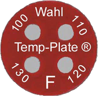 MINI Four-Position Round Temp-Plate °F