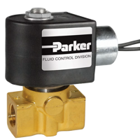 Parker 2-Way Normally Closed, ⅜" NPT General-Purpose Solenoid Valves