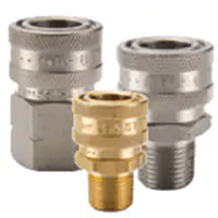 High Flow (Unvalved) - Brass, Stainless Steel, Steel Quick Couplings (Hydraulic, Fluids) up to 6700 psi - ST Series Couplers