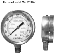 Model LFSS/LFSSW Industrial Glycerin Filled Pressure Gauge 