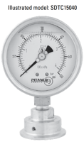 Model SDTC150/SDTC200 Sanitary Pressure Gauge Compliant to 3A® Standards