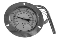 Model TC35SS-03 - 3 1/2" (90 mm) Front Flange Thermometer