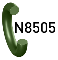 Hydrogenated Nitrile-Butadiene Rubber O-Ring, 70 Shore A, Broad Applicability, Green, (Praedifa Series N8505-70) 