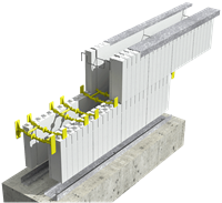 Metal Tracks & Wire Top Ties for Insulated Concrete Forms