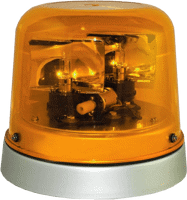 Amber High Profile Fleet Rotator Beacon Permanent Mount