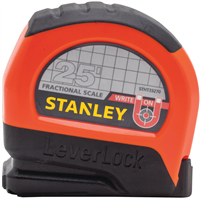 25 Ft. Magnetic Tip & Fractional Read LEVERLOCK® Tape Measure