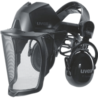 Uvex Pheos Faceguard Mesh Visor with Hearing Protection